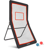 Staunch Sports Lacrosse Rebounder | Volleyball Rebounder Net Bounce Back | 4x7ft Lacrosse Net Neon Target and 2X Lacrosse Ball | Lacrosse Volleyball Baseball and Soccer Backyard Practice