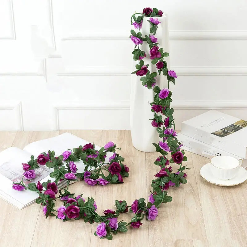 Artificial Pink Rose and Peony Chain for Home Decor