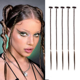 Braid Hair Extensions 5 PCS Clip in Hair Extensions Baby Braids Front Side Bang Long Braiding Hair Extension 22inch Clip in Hair Extensions