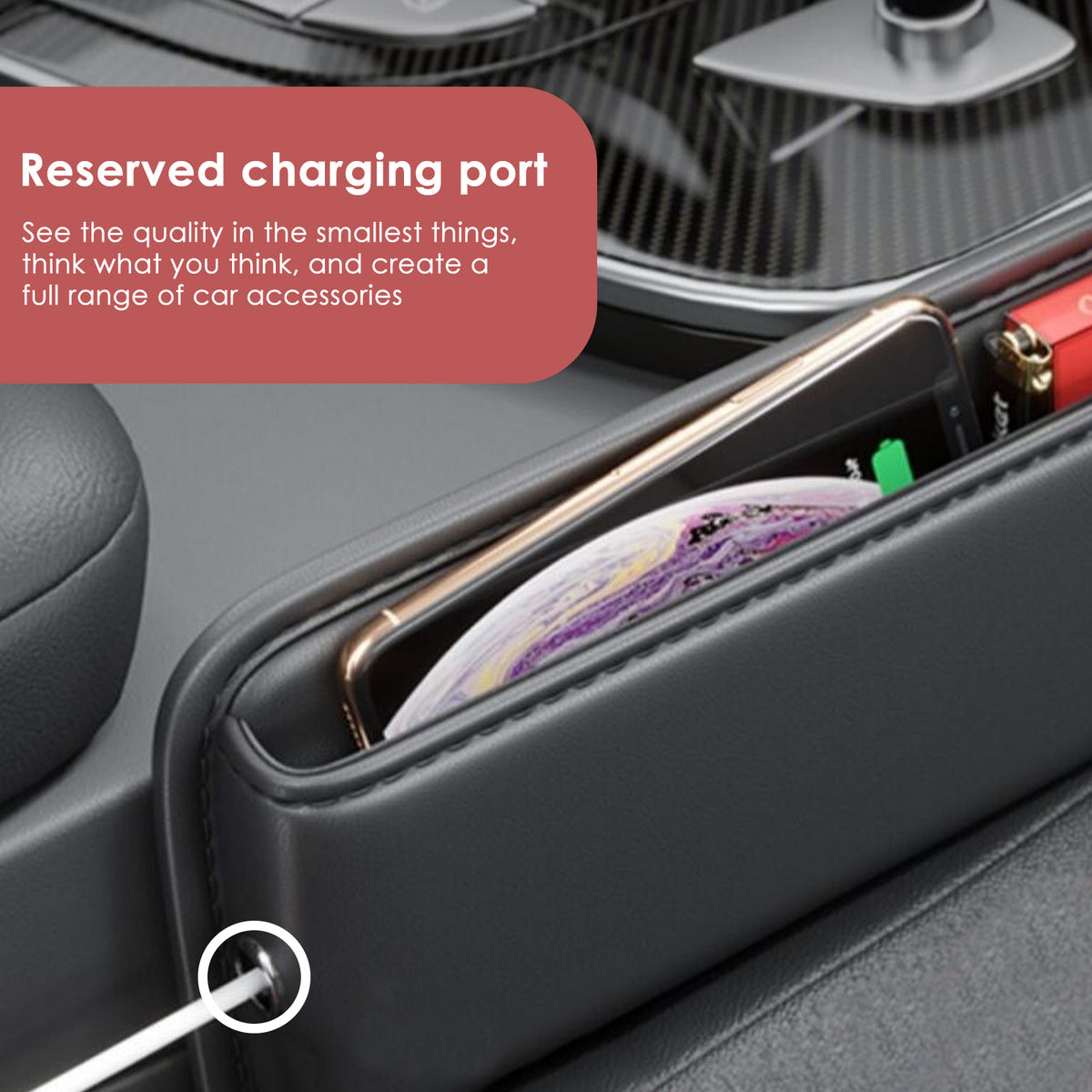 Multifunctional Car Seat Gap Organizer with Cup Holder