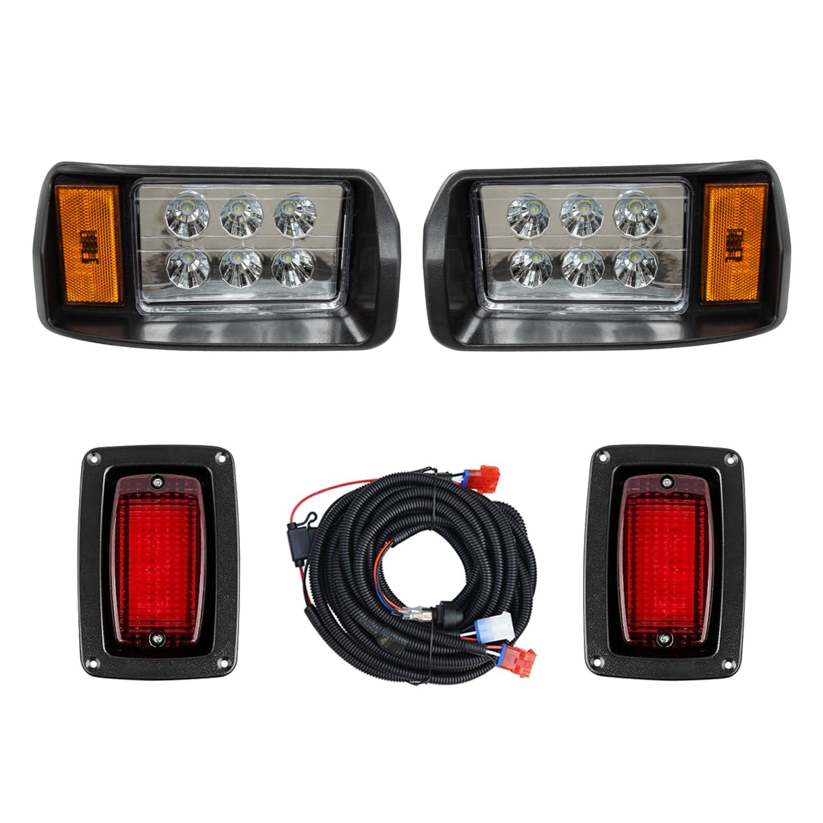 Orle Oko Golf Cart LED Headlight Taillight for Club Car Headlights for DS 1993-up Models 12 Volt Club Car DS LED Light Kit OEM 101988001 101988002