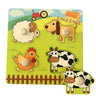 Wooden Puzzle Board for Kids - Fruit and Veg Jigsaw Toy