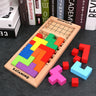Wooden Tetris Puzzle Building Blocks for Kids 3-8 Years