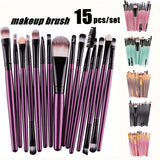 15-Piece Makeup Brush Set for Eyeshadow and Beauty