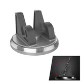 GKmow 1 PC Car Dashboard Navigation Bracket 2.83" x 1.69" Silicone 360° Rotating Center Console Mobile Phone Base Horizontal Vertical Screen Switching Accessory for Most Models (Silver & Black)