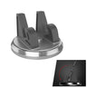 GKmow 1 PC Car Dashboard Navigation Bracket 2.83" x 1.69" Silicone 360° Rotating Center Console Mobile Phone Base Horizontal Vertical Screen Switching Accessory for Most Models (Silver & Black)
