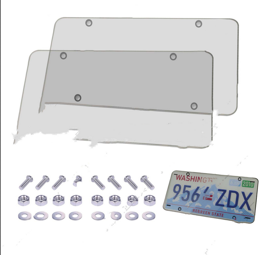 American Style License Plate Cover - Car License Frame, Solid Color Plastic