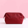 Solid Color Women's Zipper Cosmetic Bag Organizer