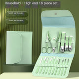16-Piece Premium Stainless Steel Nail Care Set