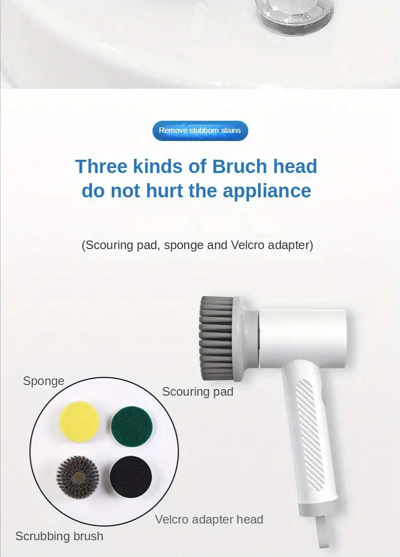 Handheld Electric Cleaning Brush for Kitchen & Home
