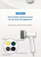 Handheld Electric Cleaning Brush for Kitchen & Home