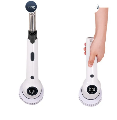 Wireless LCD Digital Electric Cleaning Brush