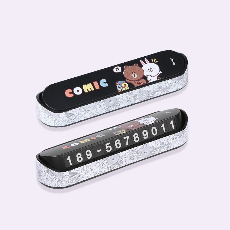 LINE FRIENDS Car Parking Phone Number Sign