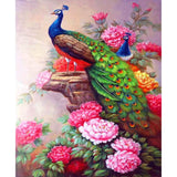 DIY Digital Peacock Oil Painting Art for Living Room