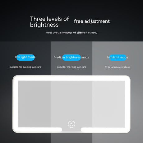 Car Sun Visor Makeup Mirror with Dimmable LED Light