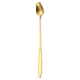 Creative Rose Stainless Steel Long Handle Coffee Spoon