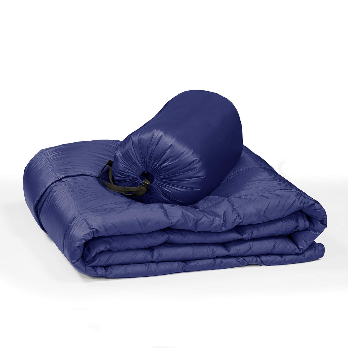 Blue Ridge Activ Fluffy 650 Fill Power Outdoor Packable Down Throw Blanket for Camping Hiking with Carrying Pouch - Lightweight and Durable Blanket 60" x 70" for Traveling Beach Trips
