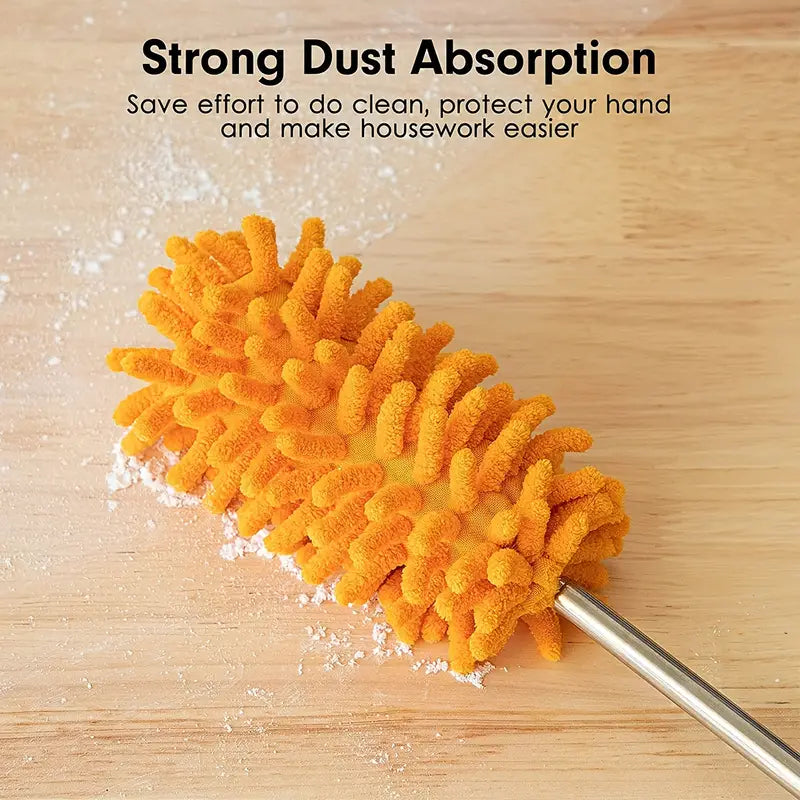 Microfiber Duster with Replaceable Head and Extendable Handle