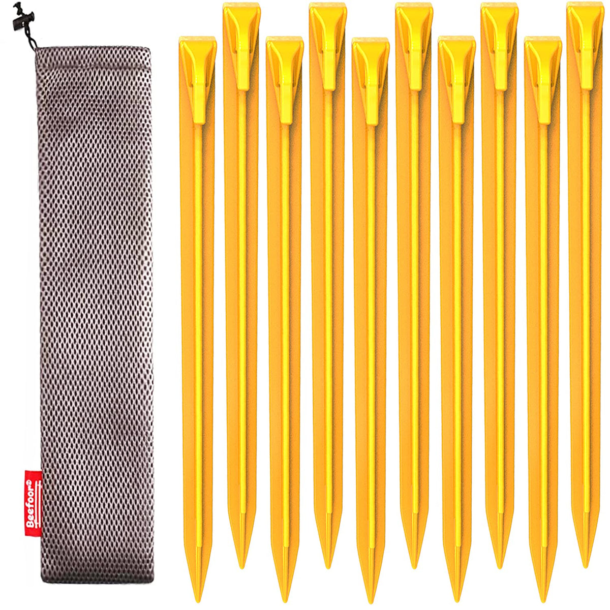 Heavy-Duty Camping Tent Stakes – 10 Pack