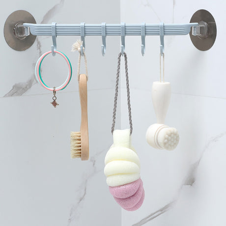 Adjustable Vacuum Hook Organizer for Bathroom Shelves