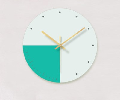 Nordic Silent Creative Glass Wall Clock for Home Decor