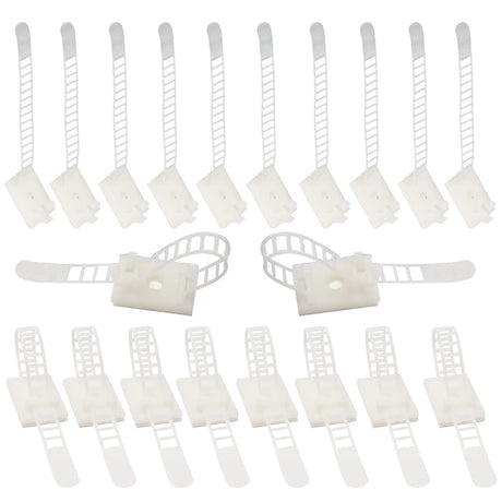 Cable Nylon TiesCable Classification Organizer TiesDesktop Wire Self Adhesive Ties20 Pieces White Cable Ties