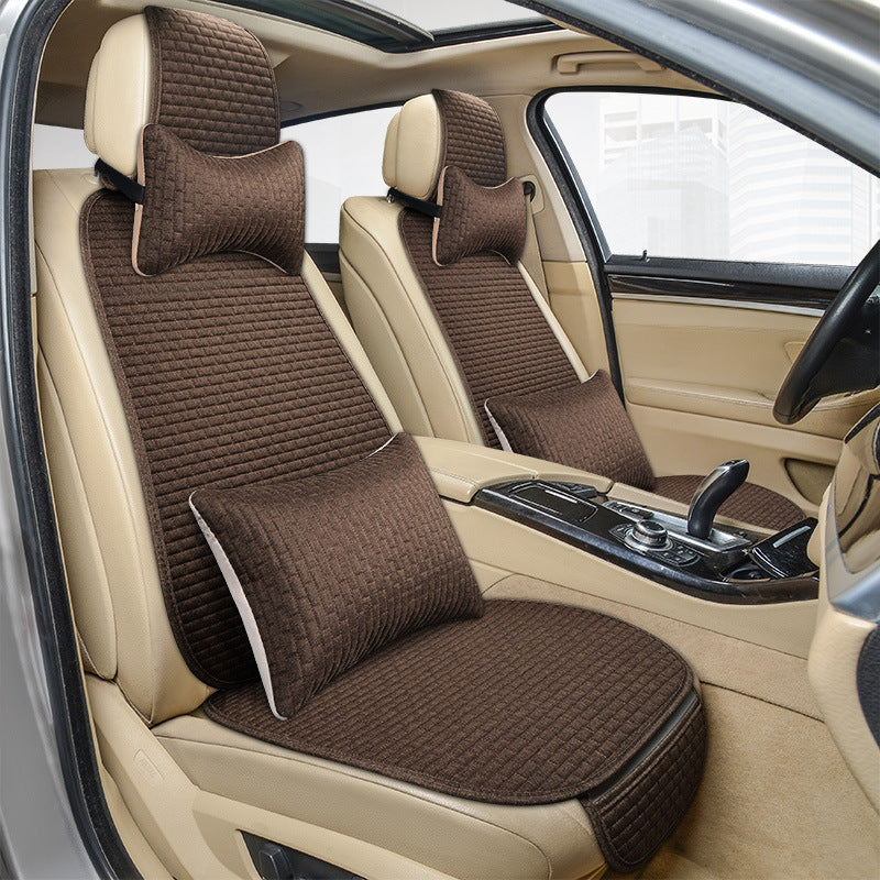 Summer Linen Comfortable Car Seat Cushion Set (3 pcs)