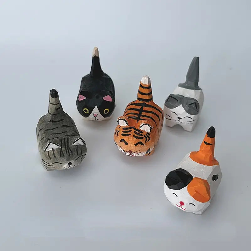 Mini Cat Figurine - Desktop Home Decor (1 Piece)