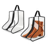 CiBiZi Clear Boot Bags Organizer for Travel Waterproof Cowboy Boots Bag Portable Shoe Travel Bag for Women Hangable Ski Boot Bag Dust-free Tall Boot Storage Bag