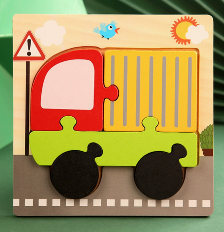 Montessori Wooden Educational Puzzle Board (One Set)