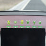 Frog Car Dashboard Bobblehead Decoration with Green Leaves