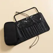 Waterproof Cosmetic Bag with Makeup Brush Organizer