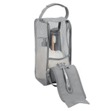 Simplify Hanging Mesh Toiletry Bag | Travel Organizer | Perfect for Dorm | Gym | Back to School | Shampoo | Shower Accessories | Grey