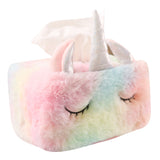 Unicorn Tissue Box Cover - Pink Plush Home Decor