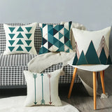 Geometric Print Throw Pillow Case for Home Decor