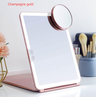 Large Lighted Portable Folding Makeup Mirror – Rechargeable, Magnifying, Travel-Friendly