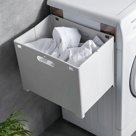 Wall-Mounted Laundry Basket with Multifunctional Storage