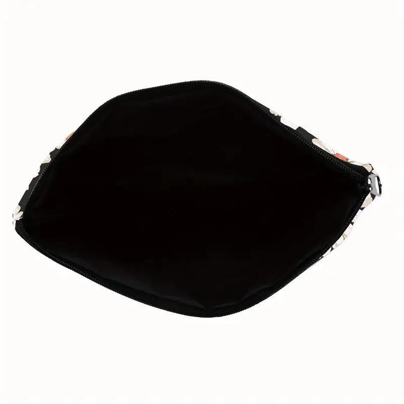 Daisy Print Square Makeup Bag Portable Organizer Pouch