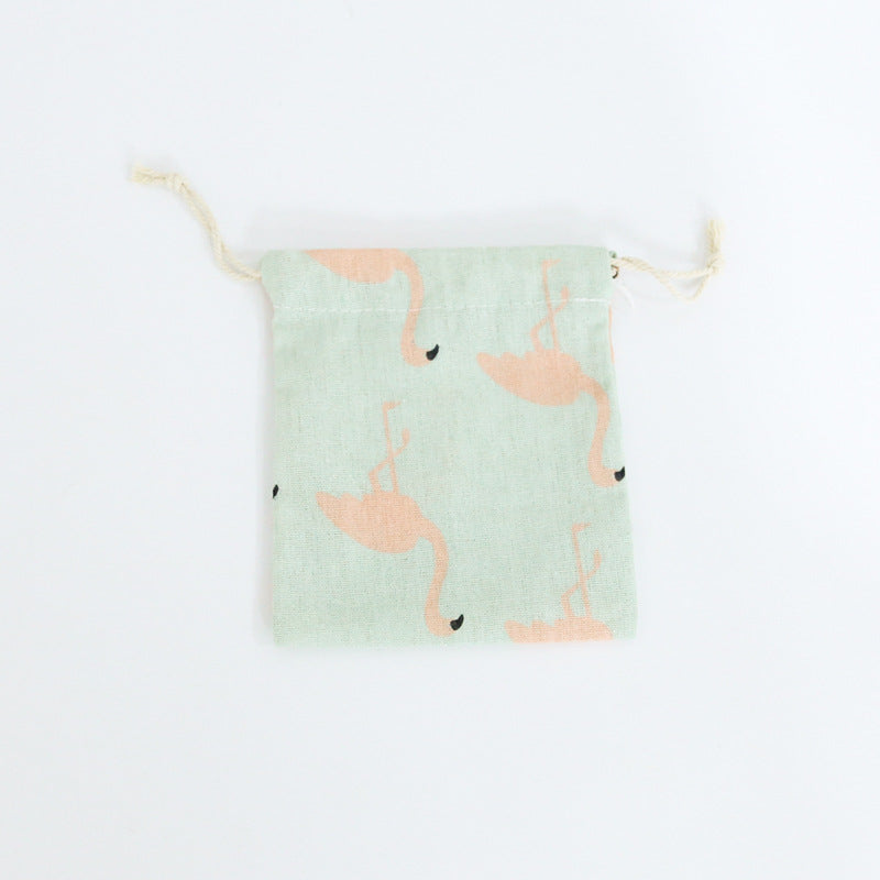 Cotton Linen Drawstring Storage Bag for Students