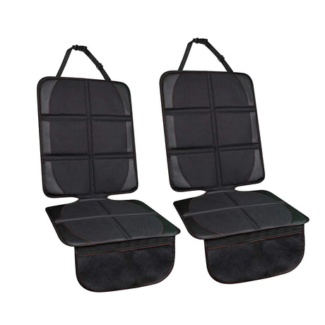 Tnarru Car Seat Protector Black Mayhour 2 Packs Waterproof Dust Resistant Child Baby Pet Leather Seats Cover with Thickest Padding and Non-Slip Backing Mesh Storage Pockets for SUV Sedan Truck (2pcs)