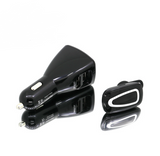 Dual USB Car Bluetooth Headset with Ear Hooks