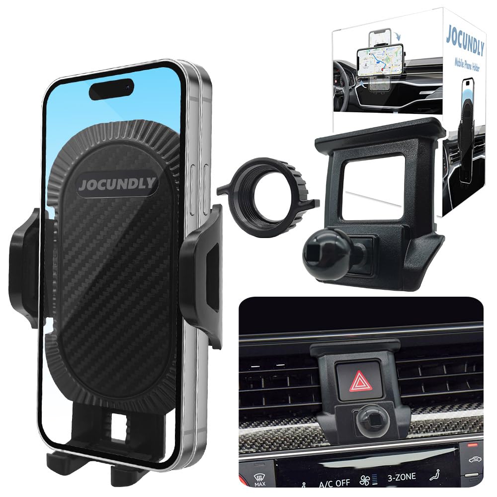 JOCUNDLY Car Phone Mount 2017-2024 Audi A4 A5 S4 S5 RS4 RS5 Allroad [Thick Case Friendly] Mobile Phone Holder Cell Navigation Bracket Air Vent Auto Accessories Cradles All Phones (Audi-A4-17-24)
