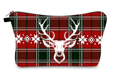 Christmas Print Waterproof Cosmetic Bag for Travel