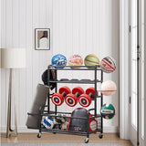 4-tier Metal Storage Shelves With Rolling Wheels