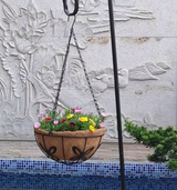Round Iron Coconut Fiber Hanging Planter Basket