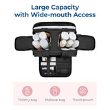 Travel Toiletry Bag – Large, Lightweight, Wide Open, Fluffy Organizer