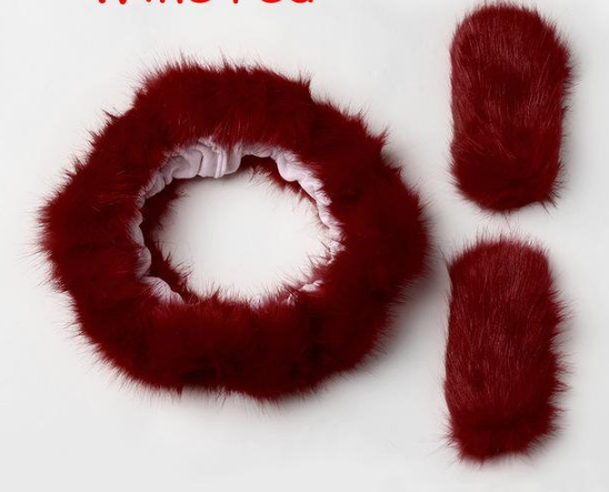 Car Steering Wheel Cover, Pure Wool Plush Design