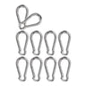 Spring Snap Hook Lsqurel 304 Stainless Steel Carabiner Steel Clips Keychain Heavy Duty Quick Link for Camping Hiking Traveling Fishing (2.36inch 10)