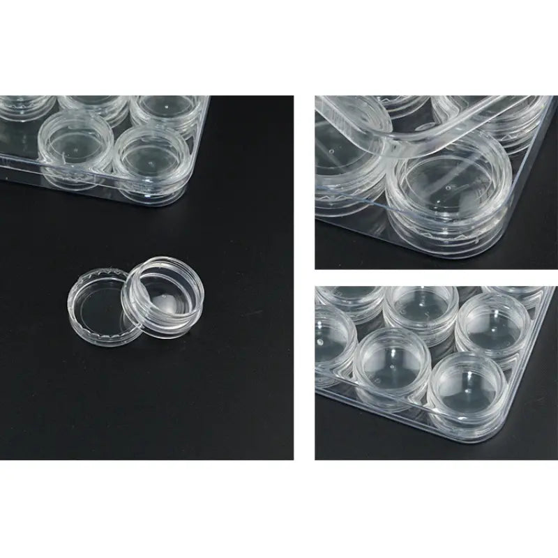 12-Grid Portable Transparent Storage Box for Nail Art