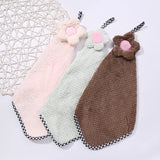Coral Fleece Absorbent Flower Towel for Home Use